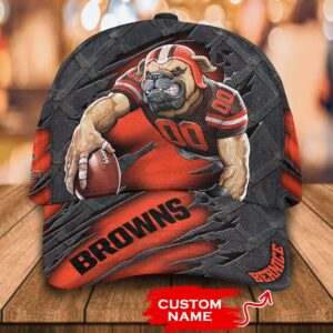 Personalized Nfl Cleveland Browns 3D Mascost Custom Name Cap