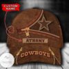 Personalized Nfl Dallas Cowboys Leather Zipper Print Hat Cap