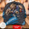 Personalized Nfl Detroit Lions 3D Mascot Hat Cap