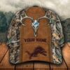 Personalized Nfl Detroit Lions Hunting Custom Name Cap