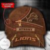 Personalized Nfl Detroit Lions Leather Zipper Print Hat Cap