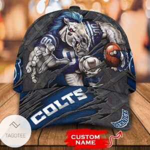 Personalized Nfl Indianapolis Colts 3D Mascot Hat Cap
