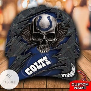 Personalized Nfl Indianapolis Colts Skull Hat Cap