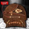 Personalized Nfl Kansas City Chiefs Leather Zipper Print Hat Cap