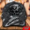 Personalized Nfl Las Vegas Raiders Skull Custom Name Cap