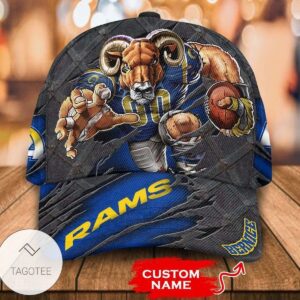 Personalized Nfl Los Angeles Rams 3D Mascot Hat Cap