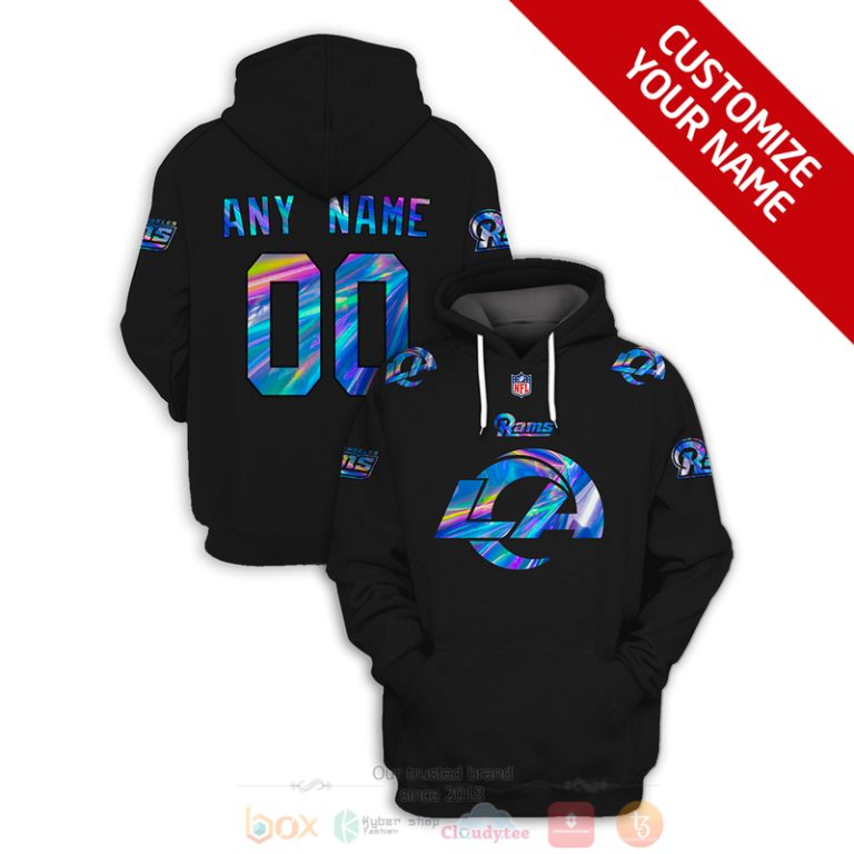 Personalized-Nfl-Los-Angeles-Rams-Football-Team-Black-Hologram-Color-3D-Hoodie-Shirt-1