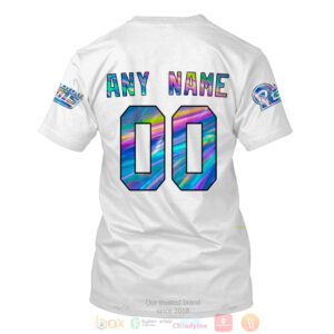 Personalized Nfl Los Angeles Rams Football Team White Hologram Color 3D Hoodie Shirt
