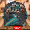 Personalized Nfl Miami Dolphins 3D Mascost Custom Name Cap