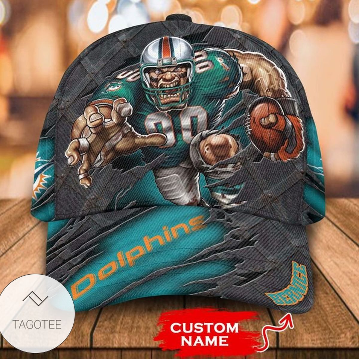 Personalized Nfl Miami Dolphins 3D Mascot Hat Cap Personalized Nfl Miami Dolphins 3D Mascot Hat Cap