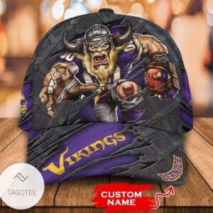 Personalized Nfl Minnesota Vikings 3D Mascot Hat Cap
