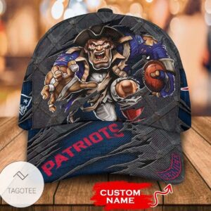 Personalized Nfl New England Patriots 3D Mascot Hat Cap