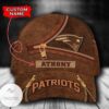Personalized Nfl New England Patriots Leather Zipper Print Hat Cap