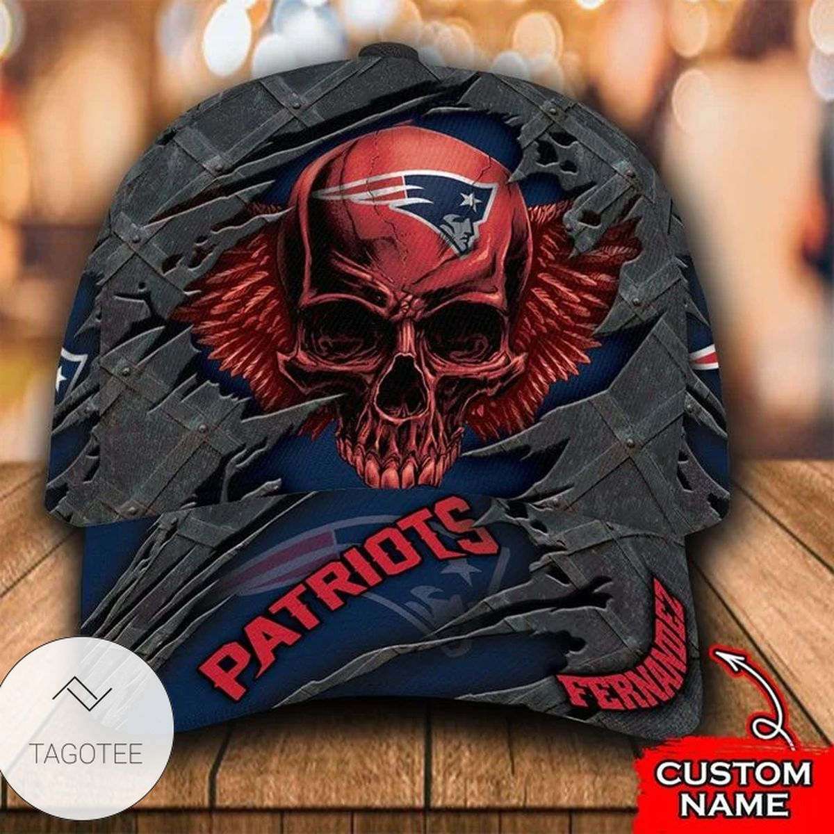 Personalized Nfl New England Patriots Skull Hat Cap Personalized Nfl New England Patriots Skull Hat Cap