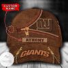 Personalized Nfl New York Giants Leather Zipper Print Hat Cap