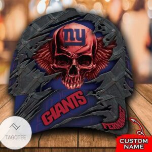 Personalized Nfl New York Giants Skull Hat Cap
