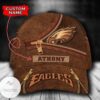 Personalized Nfl Philadelphia Eagles Leather Zipper Print Hat Cap