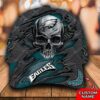 Personalized Nfl Philadelphia Eagles Skull Custom Name Cap