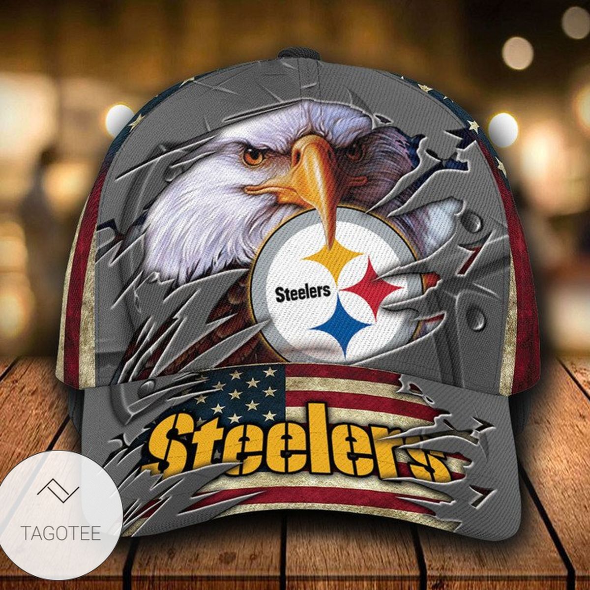 Personalized Nfl Pittsburgh Steelers 3D Eagle Hat Cap Personalized Nfl Pittsburgh Steelers 3D Eagle Hat Cap