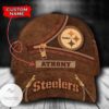 Personalized Nfl Pittsburgh Steelers Leather Zipper Print Hat Cap