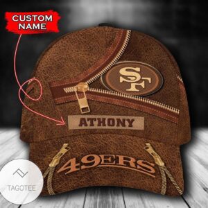 Personalized Nfl San Francisco 49Ers Leather Zipper Print Hat Cap