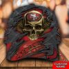 Personalized Nfl San Francisco 49Ers Skull Custom Name Cap