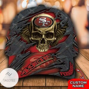 Personalized Nfl San Francisco 49Ers Skull Hat Cap