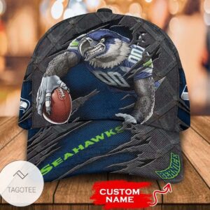 Personalized Nfl Seattle Seahawks 3D Mascot Hat Cap