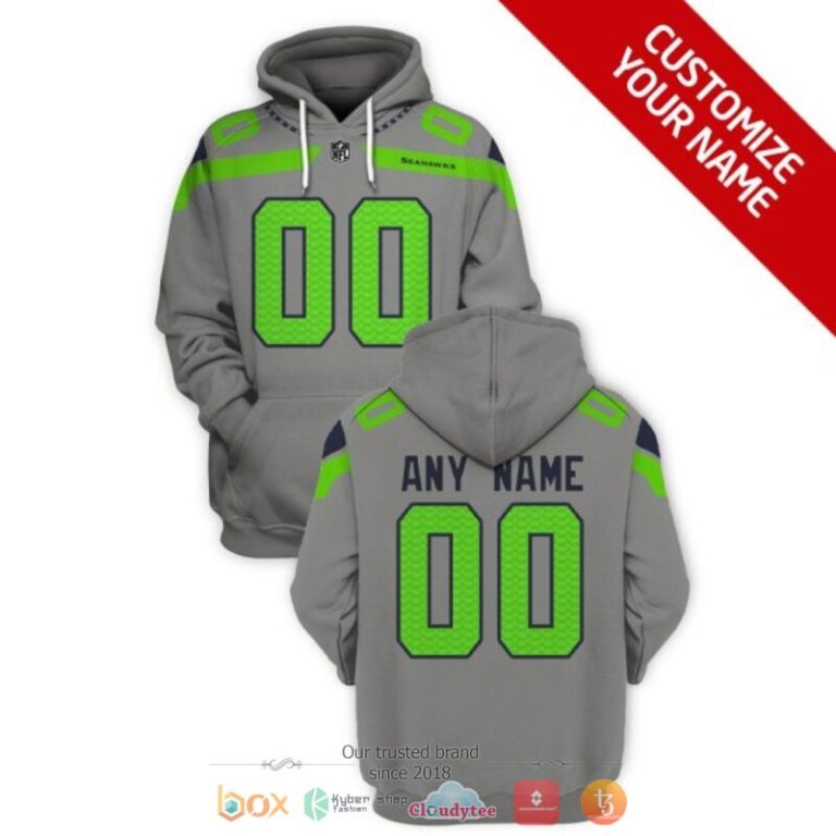 Personalized-Nfl-Seattle-Seahawks-Grey-Custom-3D-Shirt-Hoodie-1