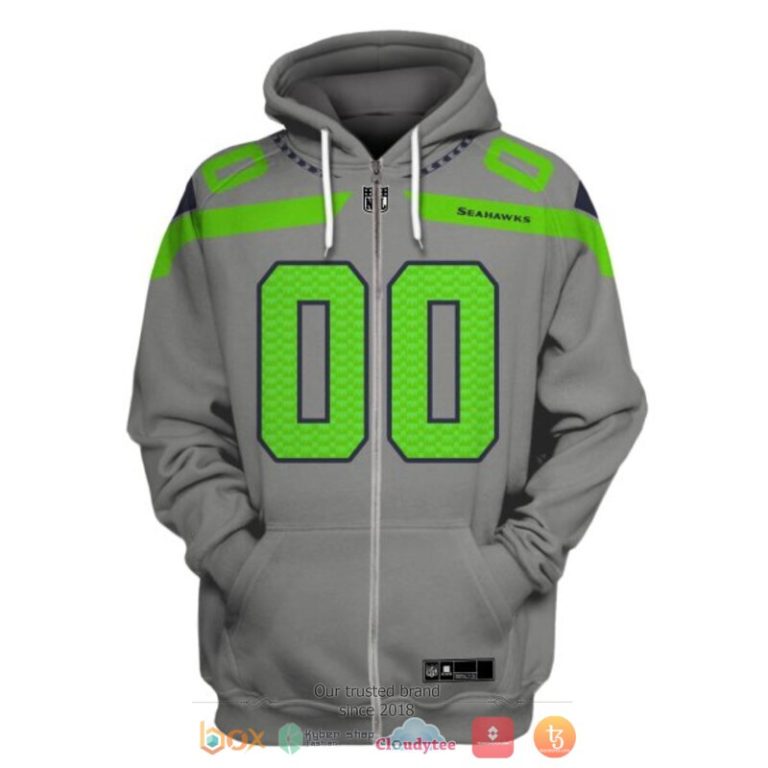 Personalized-Nfl-Seattle-Seahawks-Grey-Custom-3D-Shirt-Hoodie-2