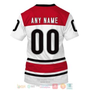 Personalized Nhl Carolina Hurricanes Custom White Red 3D Shirt Hoodie