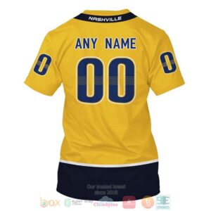 Personalized Nhl Nashville Predators Custom Yellow 3D Shirt Hoodie