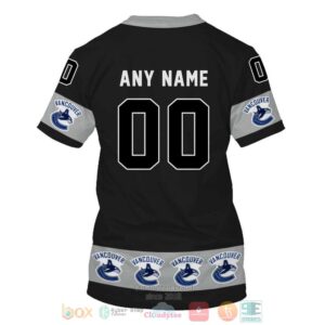 Personalized Nhl Vancouver Canucks Custom Black Blue 3D Shirt Hoodie