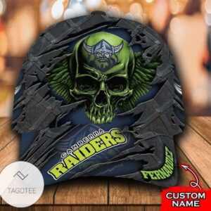 Personalized Nrl Canberra Raiders 3D Skull Hat Cap