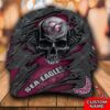 Personalized Nrl Manly Warringah Sea Eagles 3D Skull Custom Name Cap