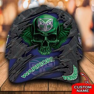 Personalized Nrl New Zealand Warriors 3D Skull Custom Name Cap