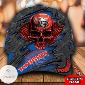 Personalized Nrl Newcastle Knights 3D Skull Hat Cap