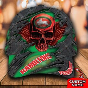 Personalized Nrl South Sydney Rabbitohs 3D Skull Custom Name Cap