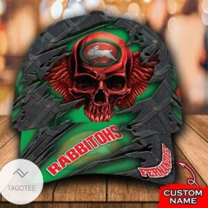 Personalized Nrl South Sydney Rabbitohs 3D Skull Hat Cap