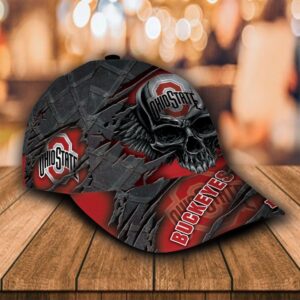 Personalized Ohio State Buckeyes Skull Custom Cap