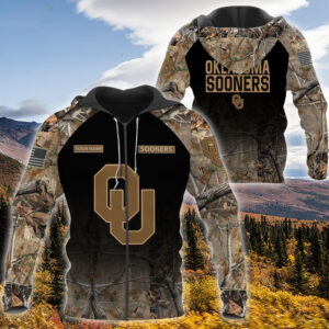 Personalized Oklahoma Sooners Hunting Camo Custom 3D Shirt Hoodie