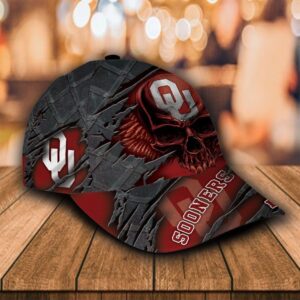 Personalized Oklahoma Sooners Skull Custom Cap
