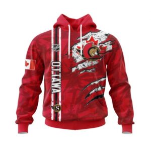 Personalized Ottawa Senators With Canada Flag 3D Shirt Hoodie