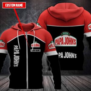 Personalized Papa JohnS Pizza Custom 3D Hoodie Fleece Hoodie