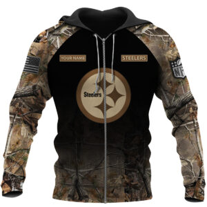 Personalized Pittsburgh Steelers Nfl Hunting Camo Custom 3D Shirt Hoodie