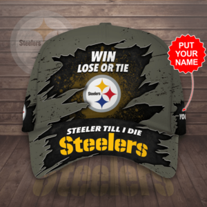 Personalized Pittsburgh Steelers Win Lose Or Tie Cap