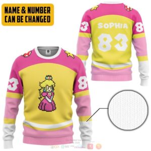 Personalized Princess Peach Sports 3D Shirt Hoodie