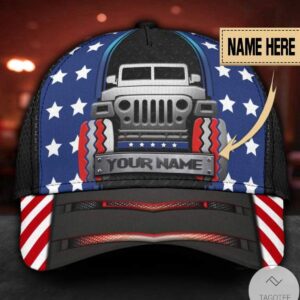 Personalized Proud American Jeep Cap 1