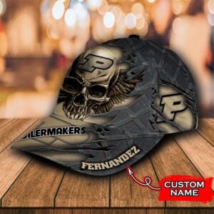 Personalized Purdue Boilermakers 3D Skull Cap Hat
