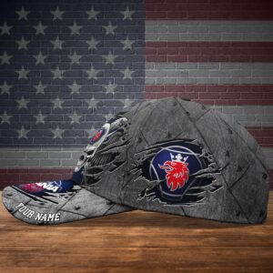 Personalized Scania Eagle Skull Wings Custom Cap